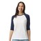 BELLA+CANVAS Three-Quarter Crewneck Baseball T-Shirt Raglan Sleeve Unisex Cotton Blend Casual Wear Athletic Style Tee